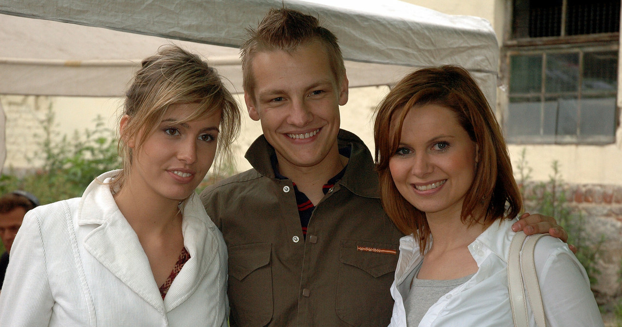 Ewelina Kopic, Agnieszka Popielewicz i Marcin Mroczek w 2005 roku /Tricolors /East News