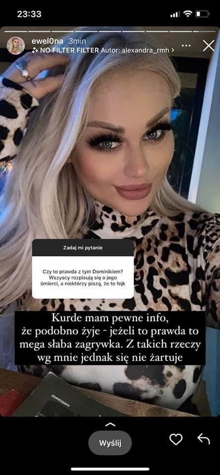 Ewelona zabiera głos w sprawie Raczkowskiego! /Instagram