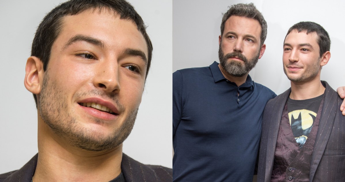 Ezra Miller i Ben Affleck promują film "Liga Sprawiedliwości" /Vera Anderson /Getty Images