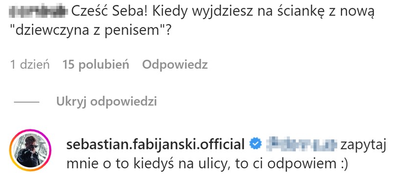 Fabijański Rafalala Instagram /@sebastian.fabijanski.official /Instagram