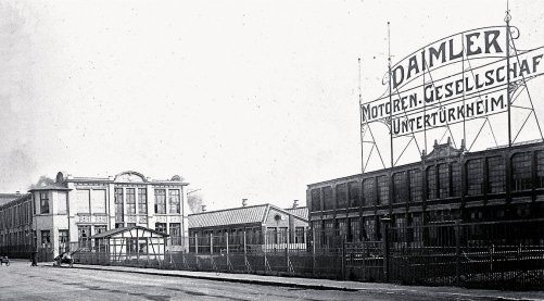 Fabryka Daimlera w Untertuerkheim, dziś to dzielnica Stuttgartu. /Mercedes