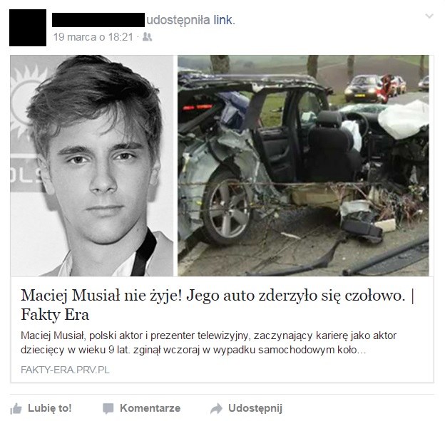 Fake news o śmierci Macieja Musiała /materiały prasowe
