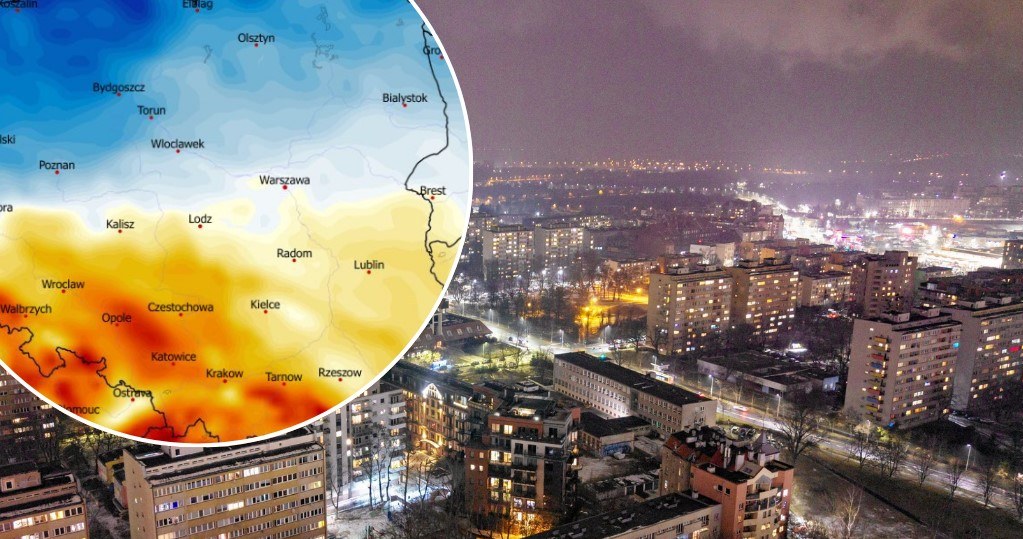 Fala ciepłego powietrza przesunie się z południa na północ. W całej Polsce trzeba uważać na marznące opady powodujące gołoledź /Krzysztof Zatycki/Agencja Wyborcza.pl/WXCHARTS /
