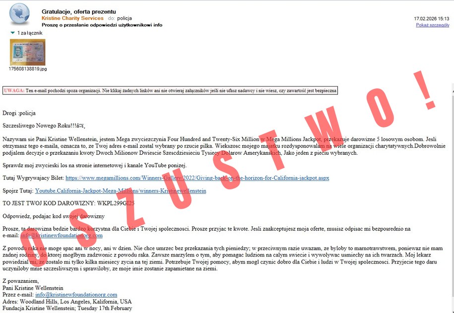 Fałszywe maile /Policja /