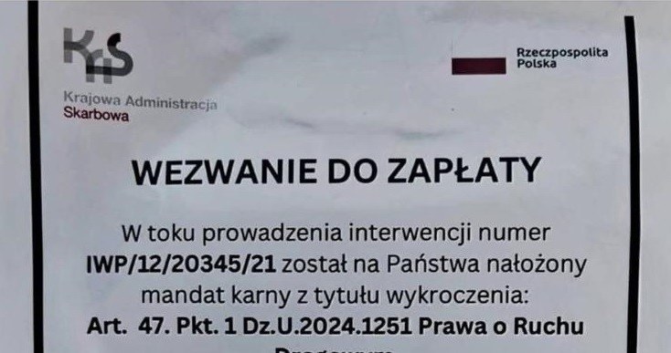 Fałszywe mandaty z niebezpiecznym kodem QR trafiają do Polaków /Izba Administracji Skarbowej we Wrocławiu /materiał zewnętrzny