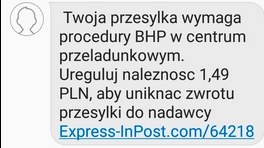 Fałszywe SMS-y o dostawach paczek zazwyczaj zawierają informację o opóźnieniach czy problemach z dostarczeniem przesyłek. /KMP Szczecin /