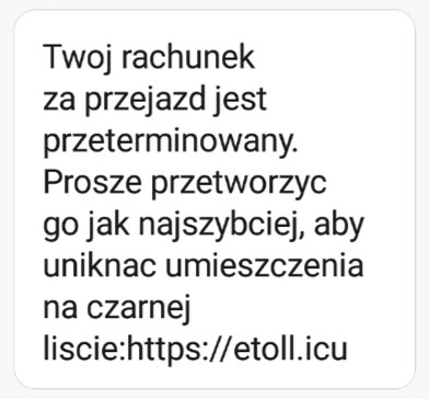 ​Fałszywe wiadomości trafiają do odbiorców w całej Polsce. /Krajowa Administracja Skarbowa /