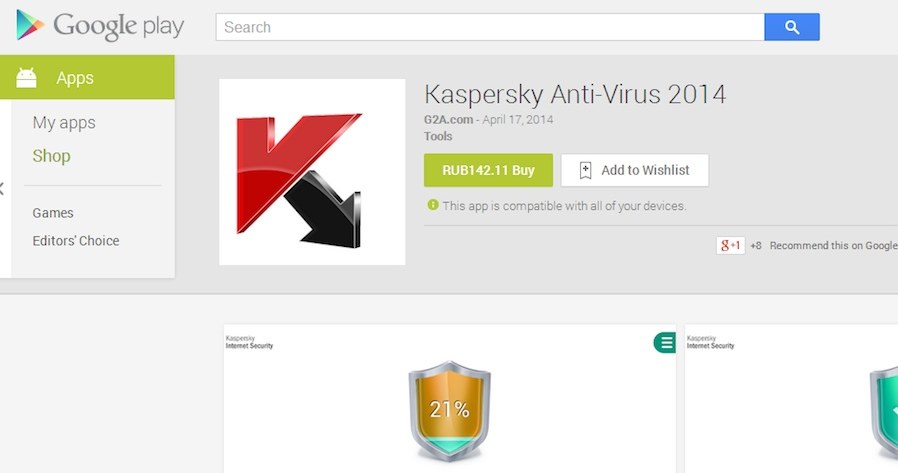 Fałszywy antywirus w sklepe Google Play. /materiały prasowe