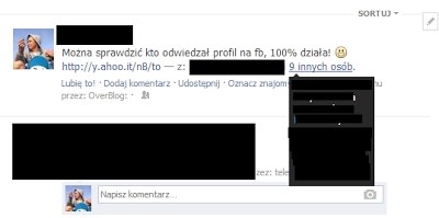 Fałszywy post poświęcony usłudze sprawdzania, kto odziedzał nasz profil na FB /materiały prasowe