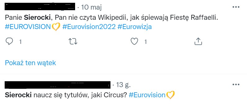 Fani Eurowizji miażdżą Sierockiego /Twitter