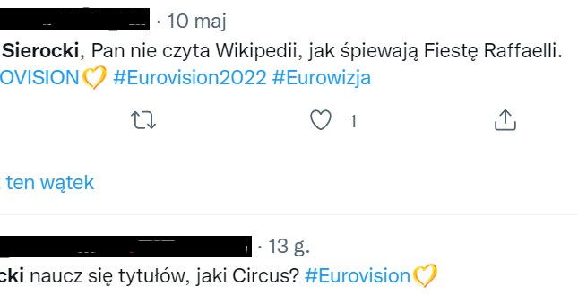 Fani Eurowizji miażdżą Sierockiego /Twitter