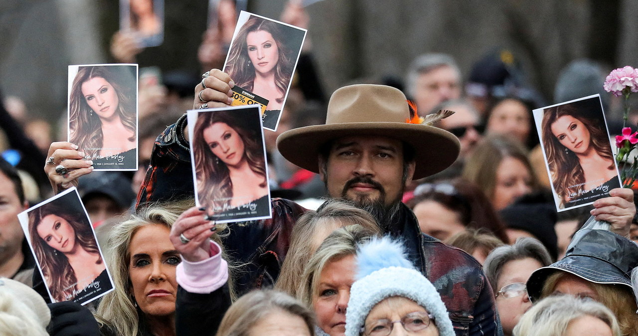 Fani Lisy Marie Presley na jej pogrzebie /Nikki Boertman/Reuters /Agencja FORUM