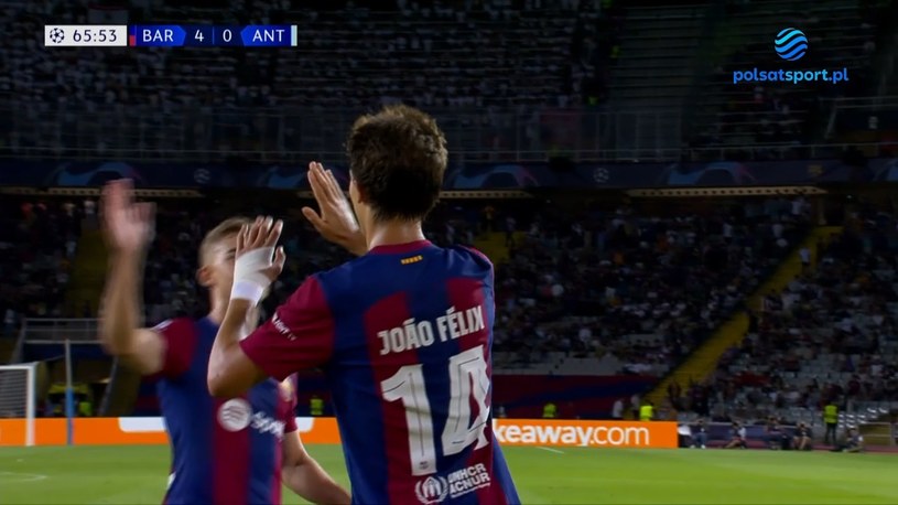 FC Barcelona - Royal Antwerp. Joao Felix gol nr. 2 WIDEO
