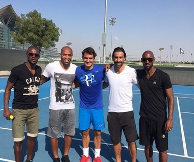 Federer trenował z byłymi gwiazdami francuskiej piłki