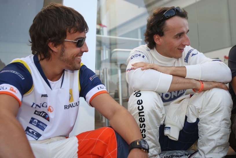 Fernando Alonso i Robert Kubica podczas Grand Prix Hiszpanii w 2008 roku /Getty Images