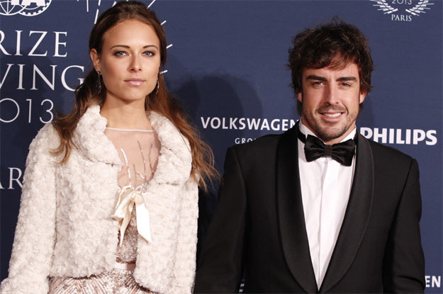 Fernando Alonso z Dashą Kapustiną /Informacja prasowa