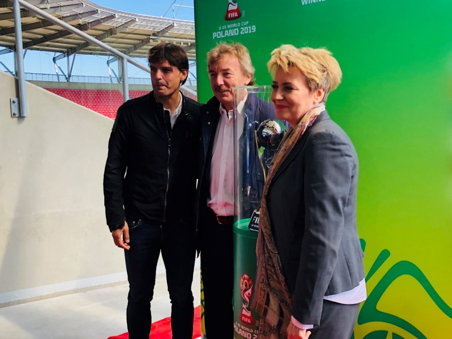 Fernando Morientes, Zbigniew Boniek i Hanna Zdanowska /Agnieszka  Wyderka /RMF FM