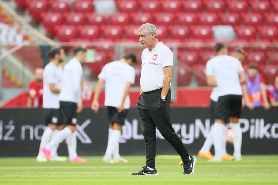 Fernando Santos podczas treningu kadry /Leszek Szymański /PAP