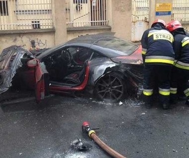Ferrari california  poszło z dymem. Zobacz film i zdjęcia