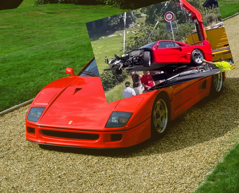 Ferrari F40 rozbite w Szwajcarii /Image State/National Motor Museum /East News