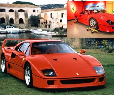 Ferrari F40 z klocków Lego. Można do niego wsiąść. Jest cięższy niż oryginał