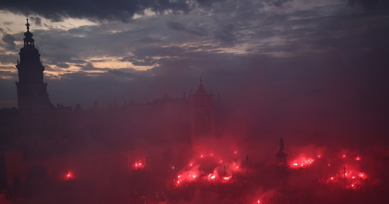 Feta Wisły Kraków na Rynku Głównym