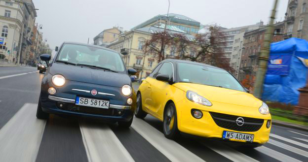 Fiat 500 1.2 POP z klimatyzacją, Opel Adam 1.2 Ecotec Jam /Motor