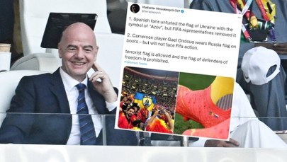 FIFA usunęła ukraińską flagę z trybun. "Co za wstyd"