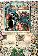 Filip Dobry otrzymujący w hołdzie manuskrypt Martina Le Franc le Champion des dames (1442), miniat /Encyklopedia Internautica