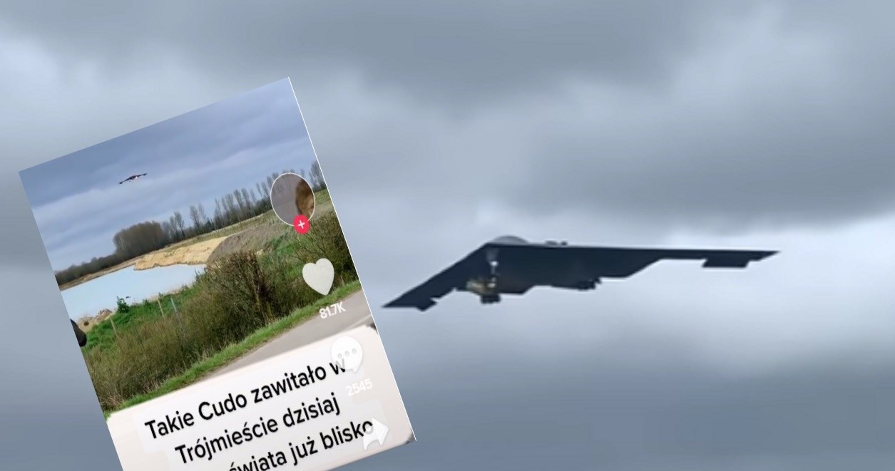Film z lądowania B-2 w Polsce okazał się "fake news'em" /materiały prasowe
