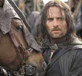 Filmowy Aragorn i jego koń /