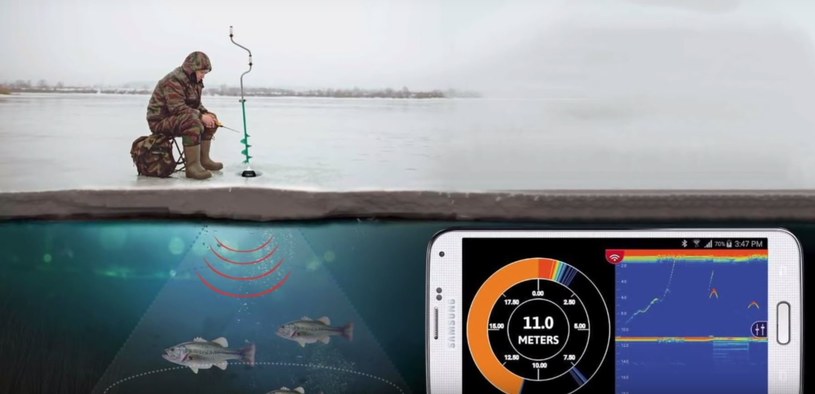 FishHunter Pro działa jak sonar, przekazując nam informacje o tym, co dzieje się pod wodą /materiały prasowe