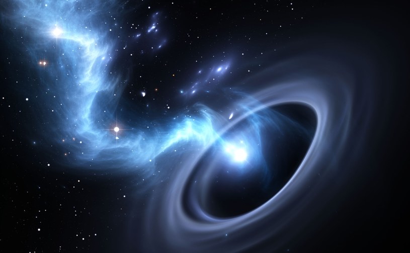Fizycy symulowali czarną dziurę w laboratorium. Zaczęła świecić. /123RF/PICSEL