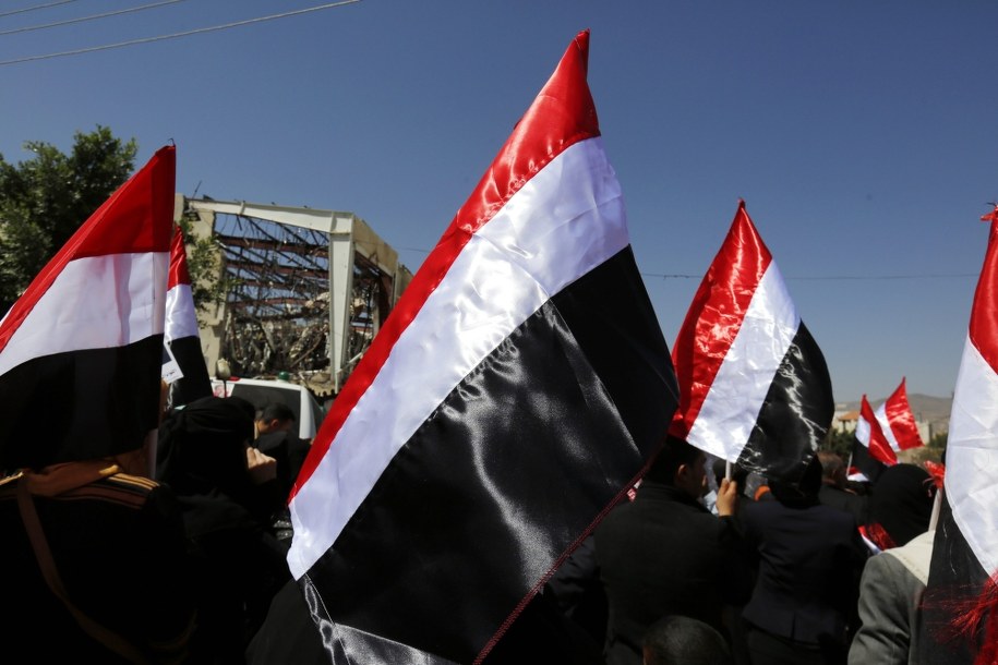 Flag Jemenu /YAHYA ARHAB /PAP/EPA