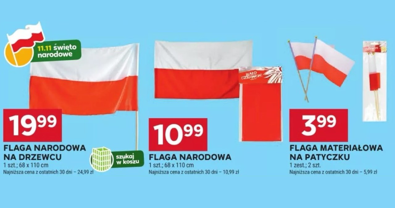 FLAGA POLSKI  - STOKROTKA /Stokrotka Supermarket  /INTERIA.PL