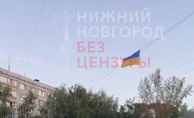Flaga Ukrainy w rosyjskim mieście. Ktoś zakpił z FSB [NAGRANIE]