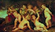 Flamandzka sztuka: Rubens, Girlanda owoców, ok. 1615-17 /Encyklopedia Internautica