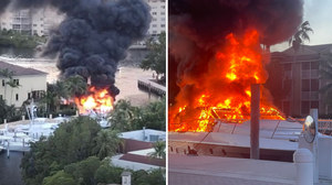 Floryda: Pożar jachtu. "Mieszkańcy bali się o okoliczne budynki"