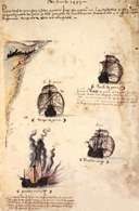 Flotylla Vasco da Gamy przedstawiona na karcie portugalskiego katalogu statków z XVI w. /Encyklopedia Internautica