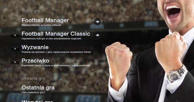 Football Manager 2013 - ekran startowy polskiej wersji językowej /Informacja prasowa