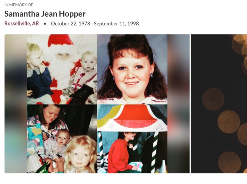 Fot. Internet/ Strona poświęcona pamięci Samanthy Jean Hopper utworzona przez jej syna /Informacja prasowa