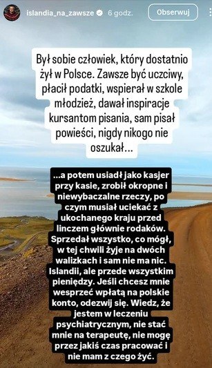fot. oficjalny profil Islandia na zawsze /Instagram
