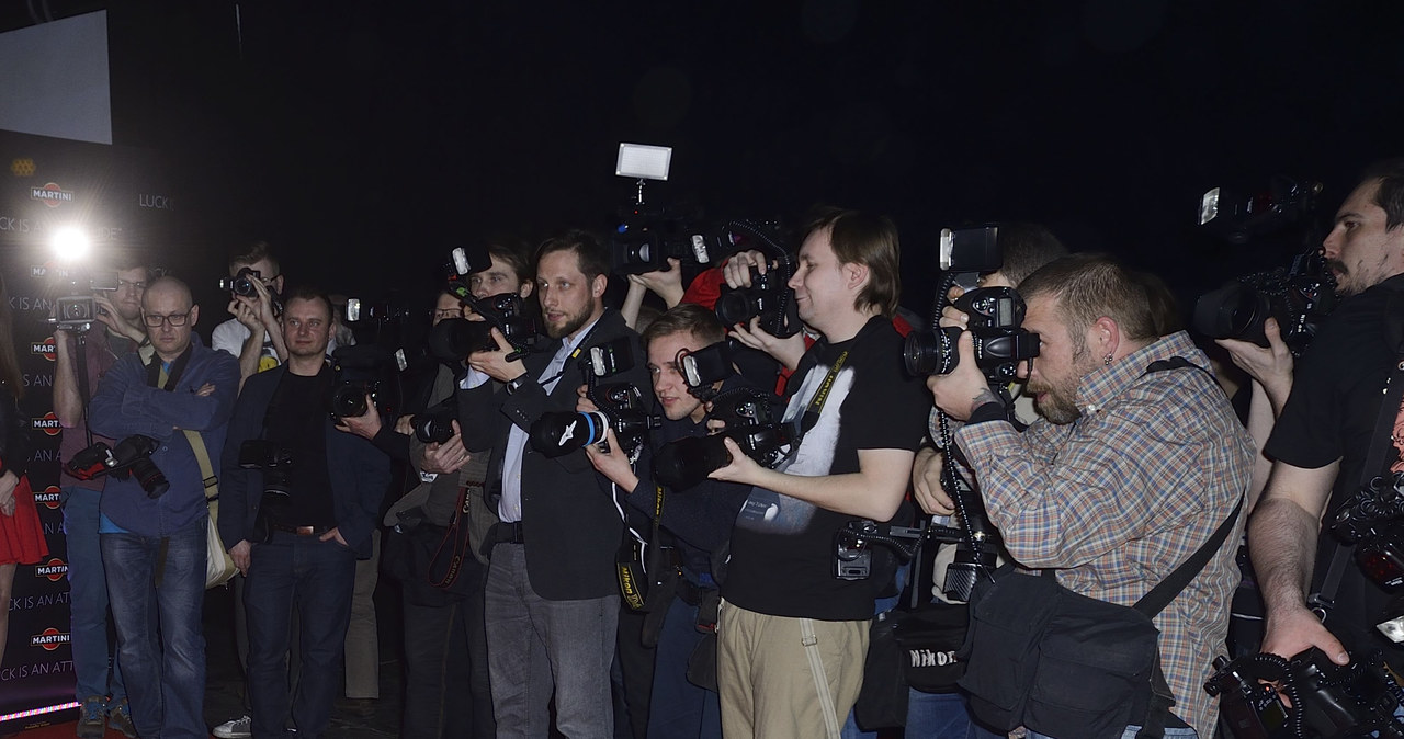 Fotoreporterzy na pokazie Przybylskiego /Jarosław Antoniak /MWMedia