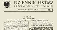 Fragment Dziennika Ustaw z 5 II 1946 r. Z ustawą nacjonalizacji przedsiębiorstw /Encyklopedia Internautica