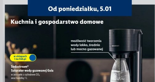 Fragment gazetki Lidl – saturator SodaStream Gaia /Lidl /INTERIA.PL