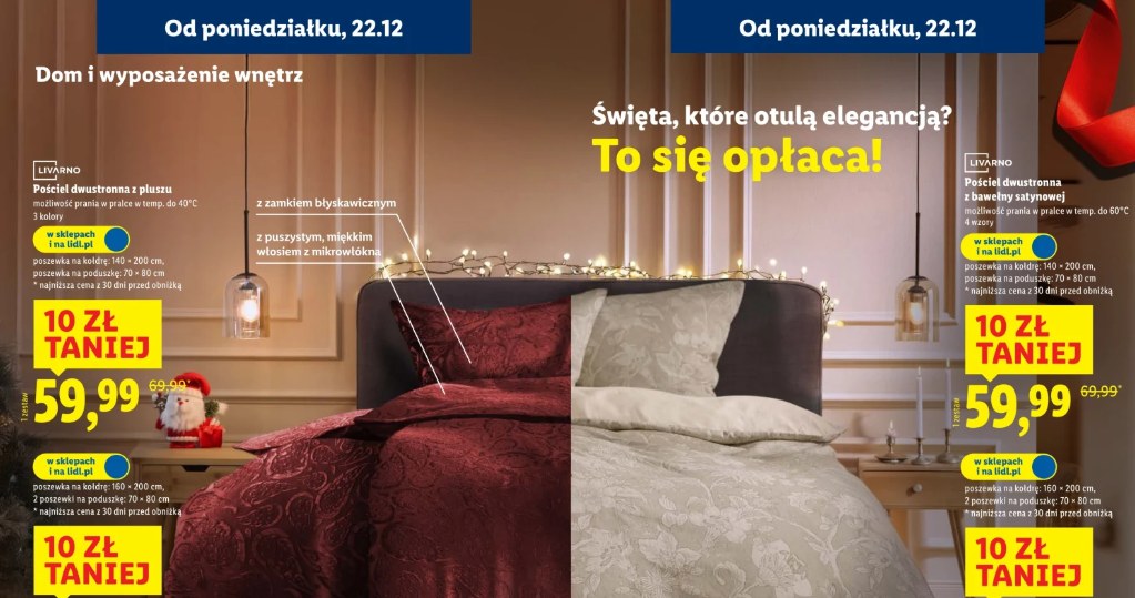 Fragment gazetki Lidla – promocja na pościele /Lidl /INTERIA.PL