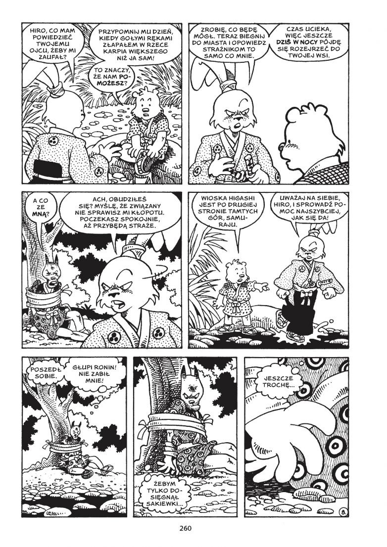 Fragment komiksu "Usagi Yojimbo Saga. Księga 1", którego autorem jest Stan Sakai /materiały prasowe