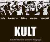 Fragment niemieckiej strony zespołu Kult /