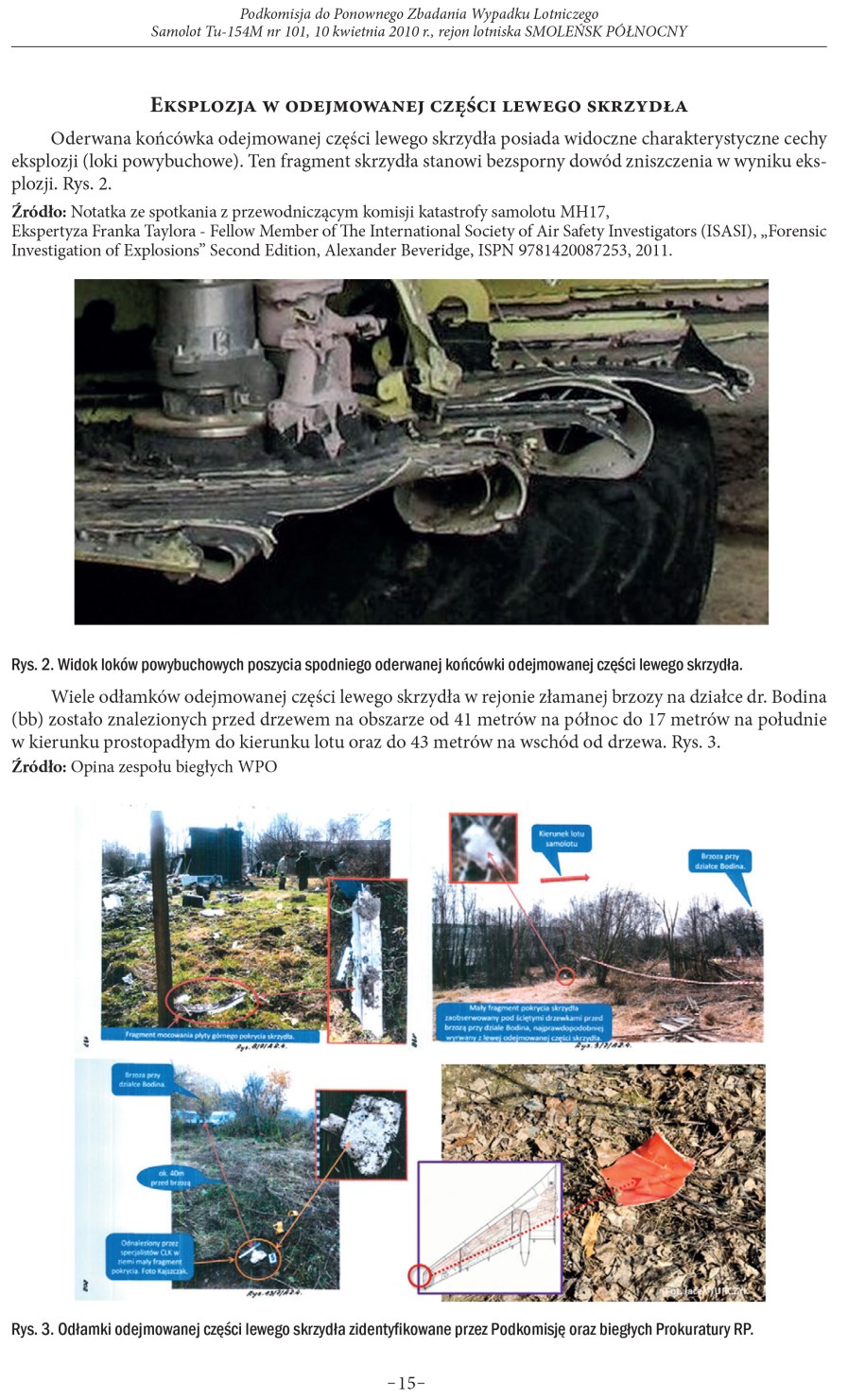 Fragment opublikowanego raportu ws. przyczyn katastrofy smoleńskiej. /RMF FM