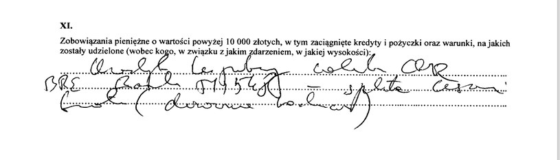 Fragment oświadczenia majątkowego Łukasza Szumowskiego z kwietnia 2021 roku /sejm.gov.pl /